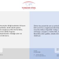 B2B Susreti: Povezivanje BiH i Turskih Kompanija iz Sektora Čelika i Metala